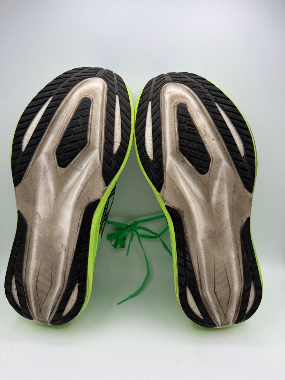 Asics MEGA BLAST men’s 11 Lime Green & Black FF Turbo² Race Running Shoes S14 - Picture 5 of 6